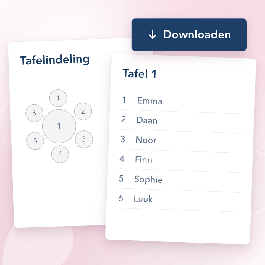 Download en deel jullie tafelindeling